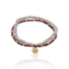 Pulsera Elástica Doble Burdeos y Marfil con Eguzkilore