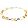 Pulsera Eslabones 3+1 de Plata Dorada