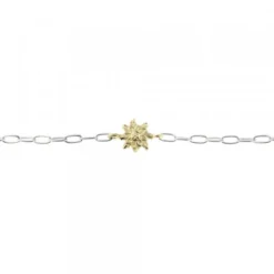Pulsera Eslabones Plata y Eguzkilore Dorado