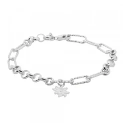 Pulsera Eslabones y Aros Eguzkilore Plata