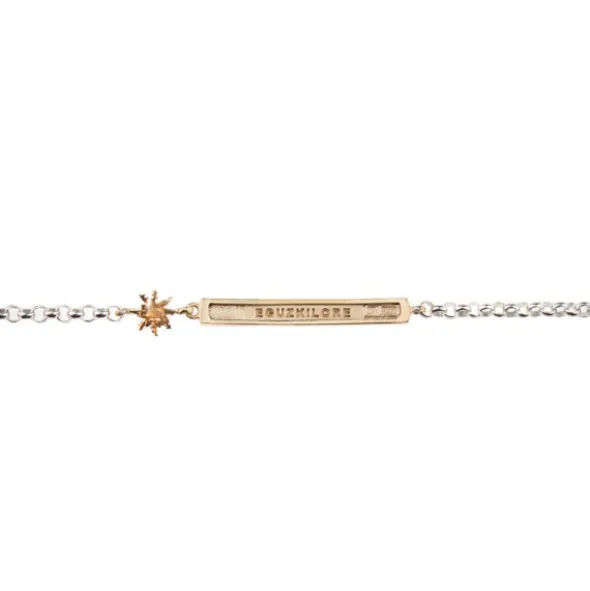Pulsera Identidad Infantil Plata Rosa Personalizable