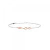 Pulsera Infinito con Eguzkilore de Plata Rosa