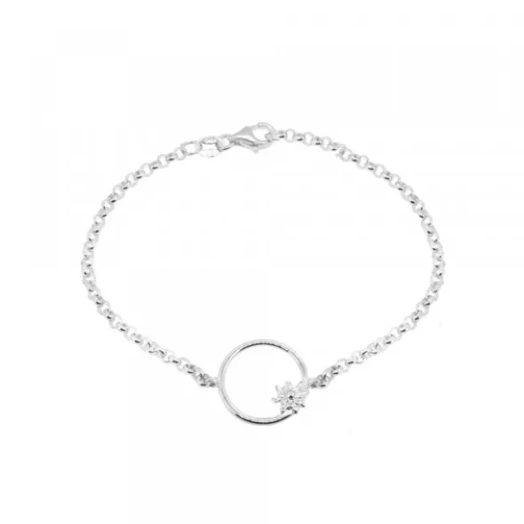 Pulsera Luna Llena Plata