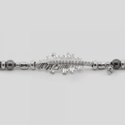 Pulsera Mari Bolitas Plata y Circonitas Blancas