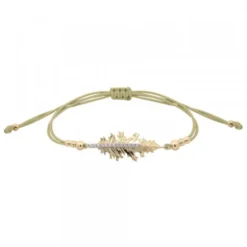 Pulsera Mari Plata Dorada y Circonitas Blancas