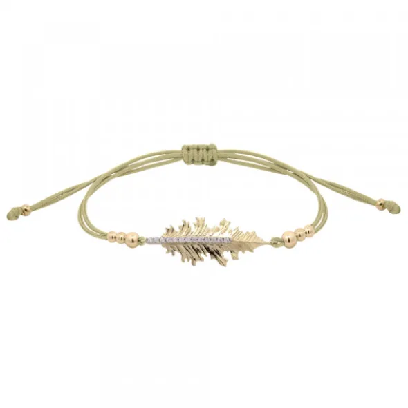 Pulsera Mari Plata Dorada y Circonitas Blancas