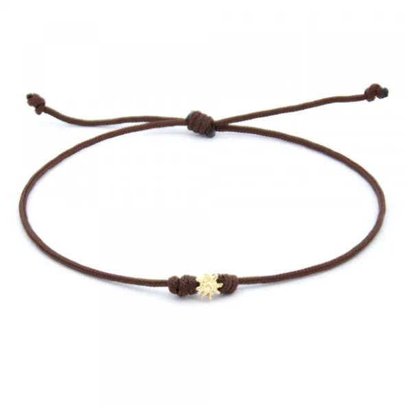 Pulsera Mik Marrón Eguzkilore Oro