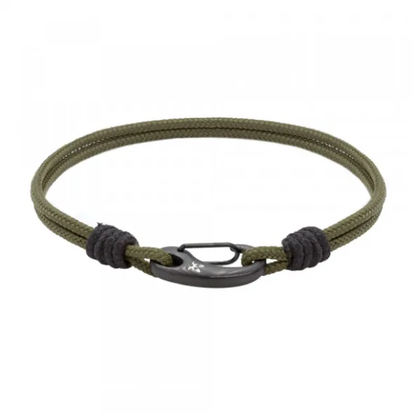 Pulsera Mosquetón Eguzkilore y Nylon Verde
