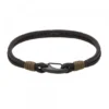 Pulsera Mosquetón Eguzkilore y Nylon Negro