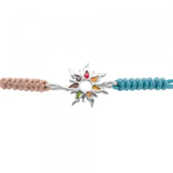 Pulsera Mountain Azul y Topo Plata