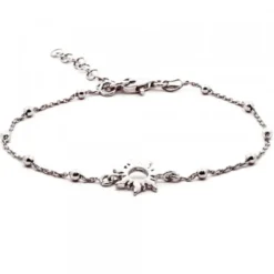 Pulsera Mountain de Plata con Cadena de Bolitas