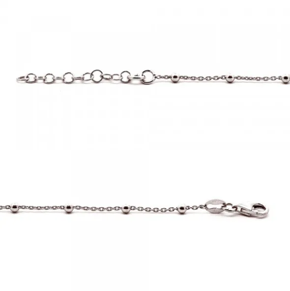 Pulsera Mountain de Plata con Cadena de Bolitas