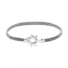 Pulsera Mountain Rígida Acero Negro y Plata