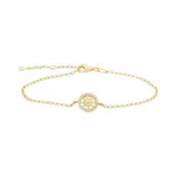 Pulsera Orla Plata Dorada con Circonitas