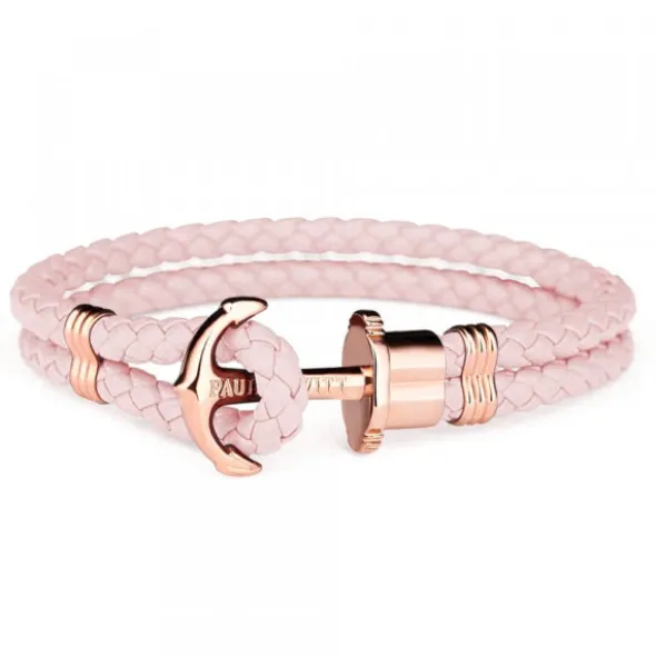 Pulsera Paul Hewitt de Cuero Rosa y Acero Rosa