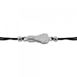 Pulsera Virgen de Begoña de Plata con Hilo Negro