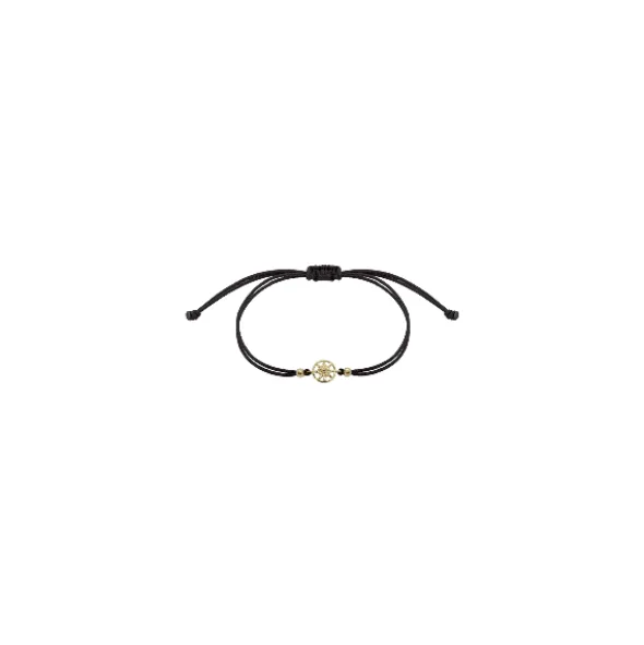 Pulsera Zero Oro 18kt. y Macramé