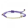 Pulsera Zubi Morada "Paula"de Plata Dorada